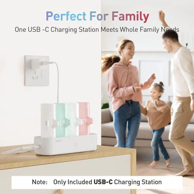 Alt view image 2 of 6 - Charger Station for Portable Charger 4500mAh, 4800mAh, 5000mAh Power Bank for iPhone Charging Station Multiple USB-C Family-Sized Charger Station for Home(Station Only), White