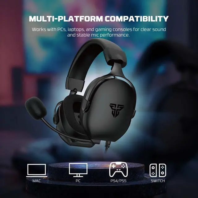 Alt view image 5 of 7 - Gaming Headset with 7.1 Virtual Surround Sound, Noise Cancelling Microphone, 40mm Drivers, USB Connection, in-Line Audio Control, Compatible with PC, PS4, PS5, Mac, Switch (White)