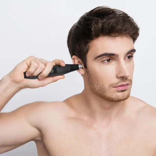 Alt view image 4 of 7 - Mens Nose Hair Trimmer,Painless Nose and Ear Hair Trimmer for Men,Powerful 8000RPM Motor,Easy to Clean,Wet/Dry Use,Portable