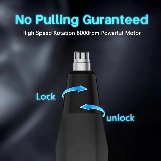 Alt view image 6 of 7 - Mens Nose Hair Trimmer,Painless Nose and Ear Hair Trimmer for Men,Powerful 8000RPM Motor,Easy to Clean,Wet/Dry Use,Portable