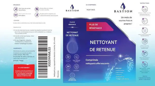 Alt view image 5 of 5 - Cleaner & Denture Cleanser - 30 Effervescent Tablets - 1 Month Supply - Removes Stains, Discoloration, Odors, & Plaque - Clear Aligners, Mouth & Night Guard, All Dental/Oral Appliances