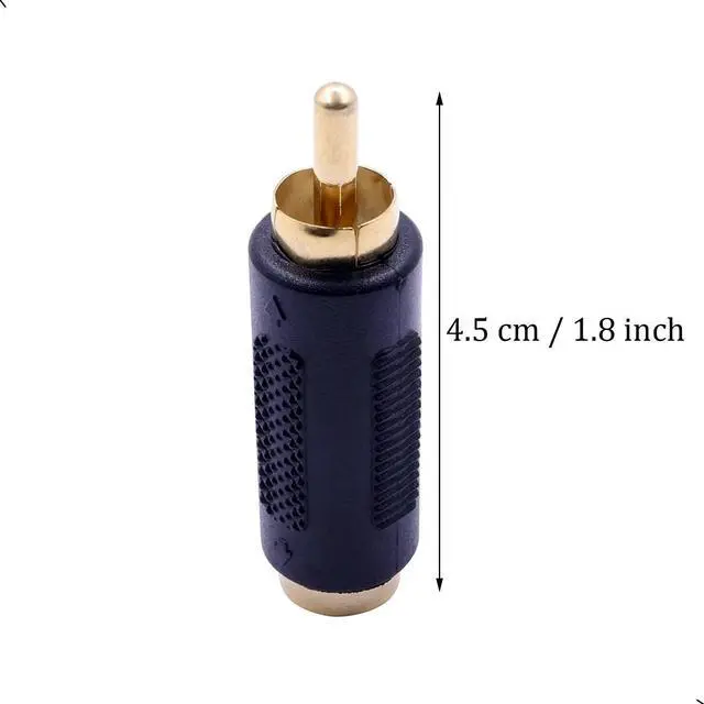 Alt view image 2 of 7 - 2 Pcs S-Video RCA Male to 4 Terminal Female Connector Stereo Audio Video Cable Adapter Coupler (Male to Female)