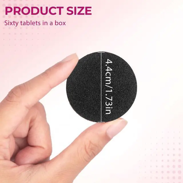 Alt view image 4 of 7 - 60 PCS Replaceable Sandpaper Discs - 80 & 100 Grit Pad Refills for Electric Foot File Callus Remover - Dead Skin and Calluses Removal
