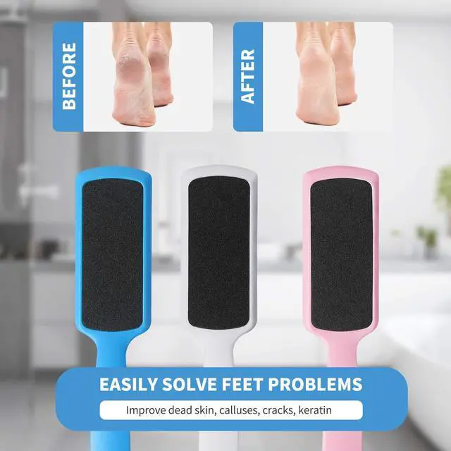 Alt view image 3 of 6 - Pedicure Foot Files Callus Remover with Double Sided Feet Rasp for Dead Skin Professional Scrubber for Feet (3 Pack)