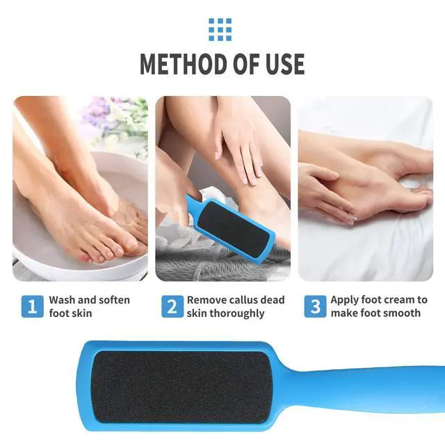 Alt view image 5 of 6 - Pedicure Foot Files Callus Remover with Double Sided Feet Rasp for Dead Skin Professional Scrubber for Feet (3 Pack)