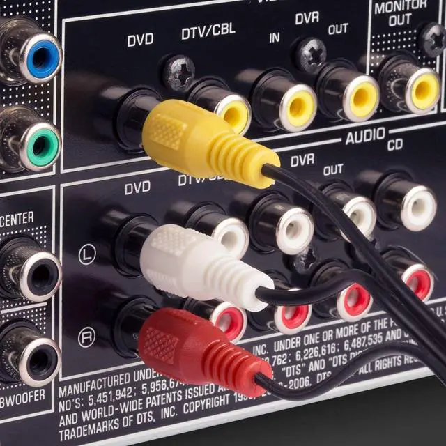 Alt view image 6 of 6 - 3 RCA Cable Splitter, 3 RCA Male to 6 RCA Female Plug AV Splitter Audio Video Adapter Cable 12inch