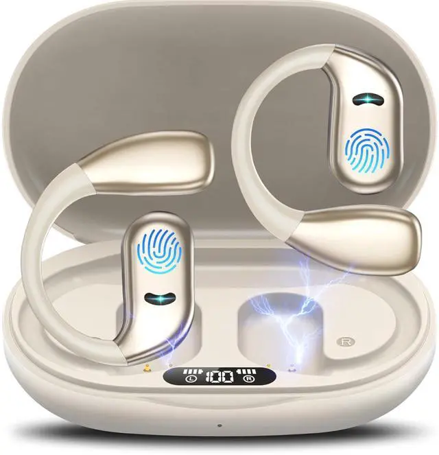 Main image of AI Language Translation Earbuds,Real-Time Translator for 169 Languages & Accents, HD Sound, Long Battery Life, Ideal for Travel and Business, Beige