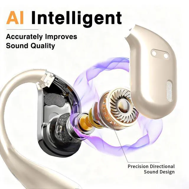 Alt view image 4 of 6 - AI Language Translation Earbuds,Real-Time Translator for 169 Languages & Accents, HD Sound, Long Battery Life, Ideal for Travel and Business, Beige