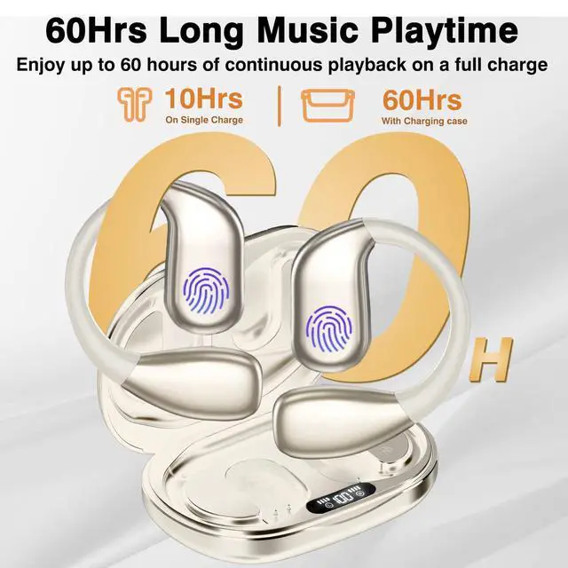 Alt view image 2 of 6 - AI Language Translation Earbuds,Real-Time Translator for 169 Languages & Accents, HD Sound, Long Battery Life, Ideal for Travel and Business, Beige