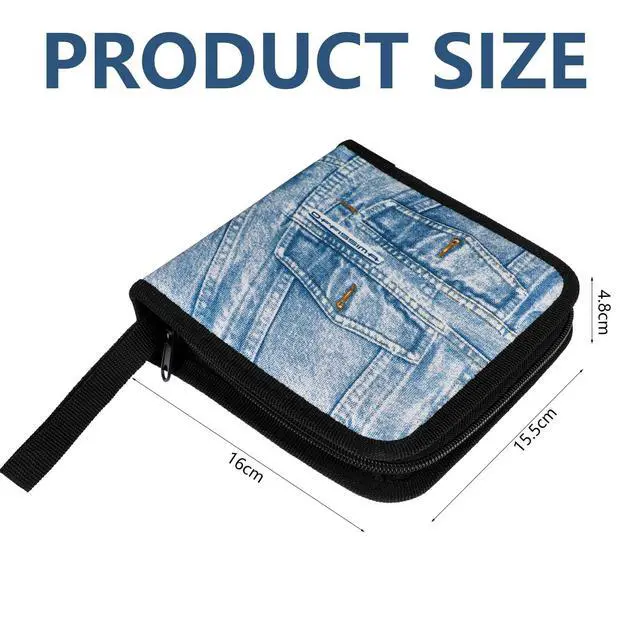 Alt view image 2 of 7 - CD Case CD DVD Holder 40 Capacity DVD Storage Case CD Cases For Car CD Organizer Binder CD Book DVD Holders Storage Cases CD Wallet With Sleeves Small CD Carrying Box Disc Booklet For Home Travel