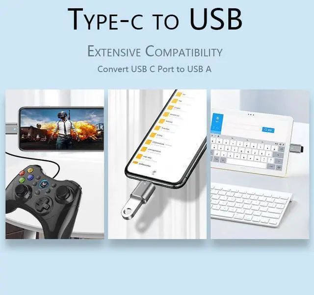 Alt view image 3 of 6 - 3Pcs Upgraded USB C to USB Adapter, High-Speed Data Transfer, USB Converter,USB C Male to USB 3.0 Female OTG Adapter for Apple 16 15, Mac, Tablet, Notebook, and More Type C Devices