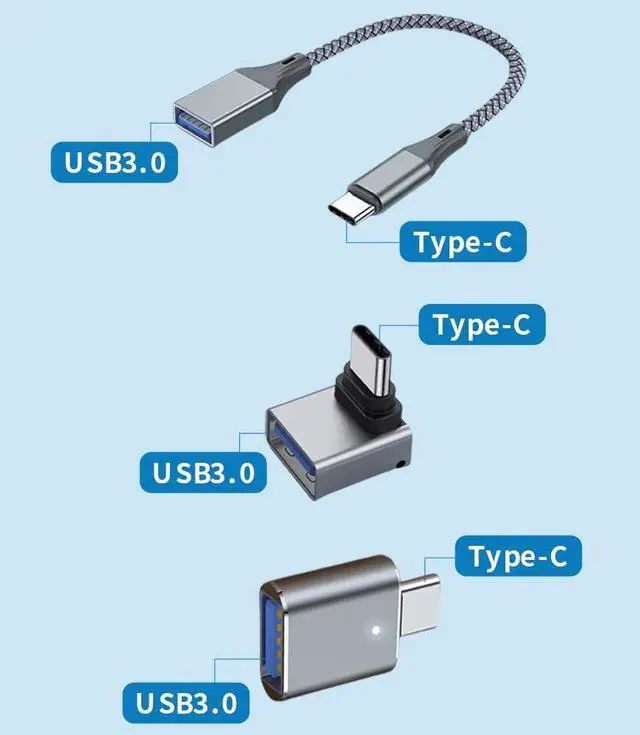Alt view image 4 of 6 - 3Pcs Upgraded USB C to USB Adapter, High-Speed Data Transfer, USB Converter,USB C Male to USB 3.0 Female OTG Adapter for Apple 16 15, Mac, Tablet, Notebook, and More Type C Devices