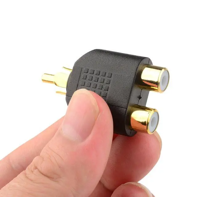 Alt view image 5 of 5 - 5-Pack Gold Plated RCA Male to Female Split Adapter