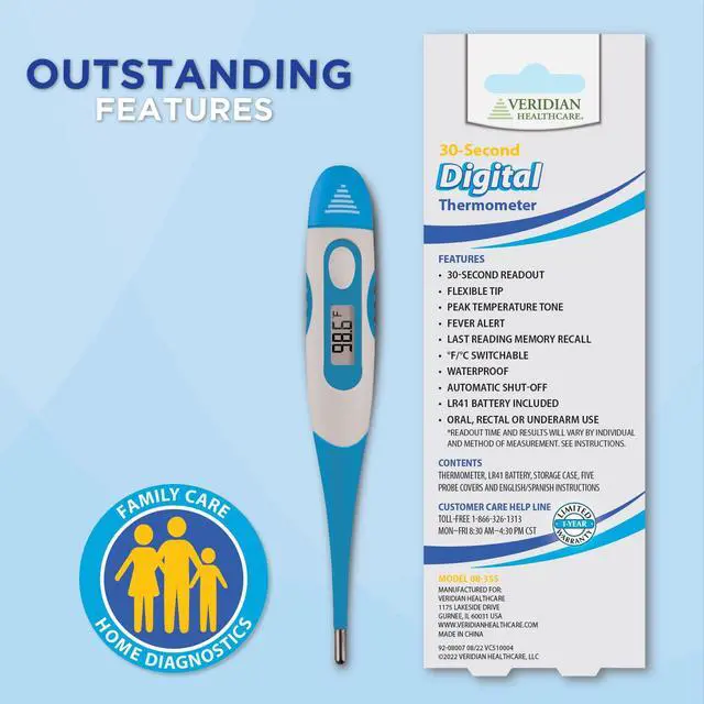 Alt view image 3 of 7 - Rectal Digital Thermometer Stick Digital Display 08-355 1 Each