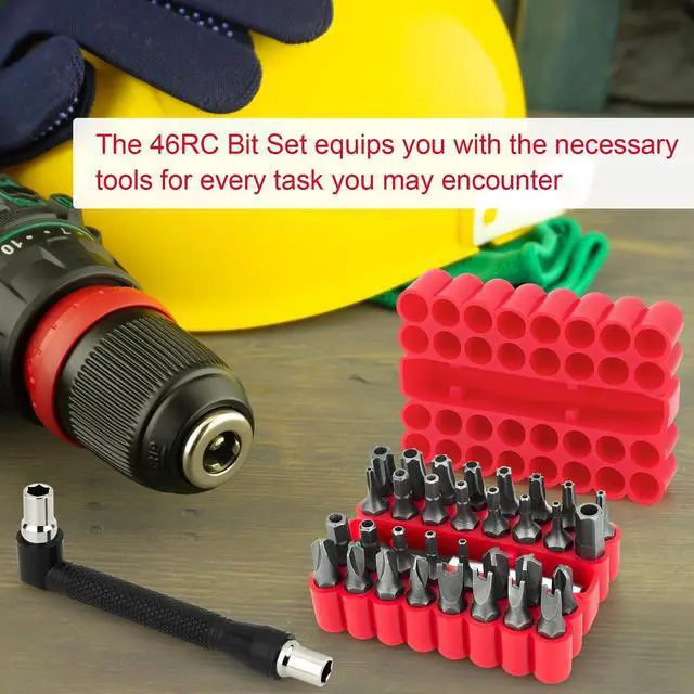 Alt view image 6 of 7 - 46pcs Security Bit Set with Security Torx, Square, Metric & SAE Hex, Torq, Phillips, Slotted, Triwing, Spanner Tamper Proof Torx Bits, Comprehensive Security Screwdriver Set(Red)