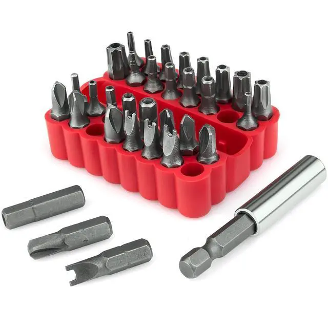 Alt view image 7 of 7 - 46pcs Security Bit Set with Security Torx, Square, Metric & SAE Hex, Torq, Phillips, Slotted, Triwing, Spanner Tamper Proof Torx Bits, Comprehensive Security Screwdriver Set(Red)