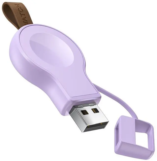 Main image of Charger for Apple Watch Portable iWatch USB Wireless Charger, Travel Cordless Charger with Light Weight Magnetic Quick Charge for Apple Watch Ultra2/1 Series11 10 9 8 7 6 5 4 3 2 1 SE, Purple