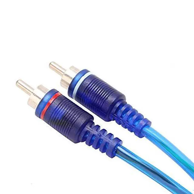 Alt view image 3 of 5 - RCA Y Adapter Connector 1 Female to 2 Male, Car Audio RCA Splitter Adapter Cable, Blue (2 Pack)