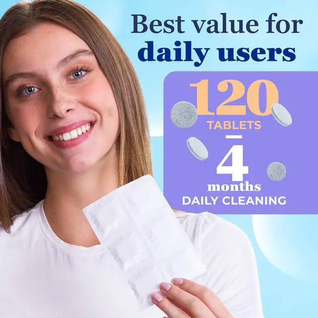 Alt view image 3 of 7 - Retainer Cleaner - 120 Retainer Cleaning Tablets for Aligners