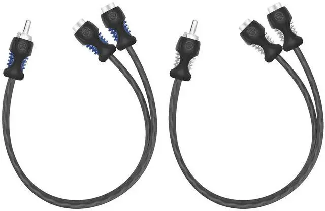 Main image of A1M2F OFC 1 Male to 2 Female RCA Y Adapter Car Audio 1ft Splitter