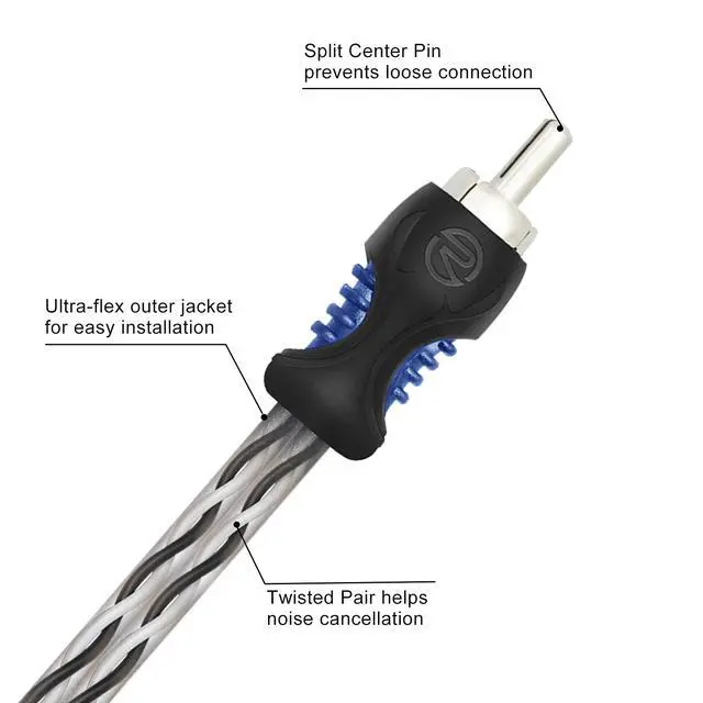 Alt view image 3 of 6 - A1M2F OFC 1 Male to 2 Female RCA Y Adapter Car Audio 1ft Splitter