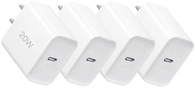 Main image of i Phone Charger Fast Charging, 4 Pack 20W Type-C Fast Charger Block for i Phone 17/16/15/14/13/12/11 Pro Max/Xs Max/XR/X,USB-C Charge Brick Box