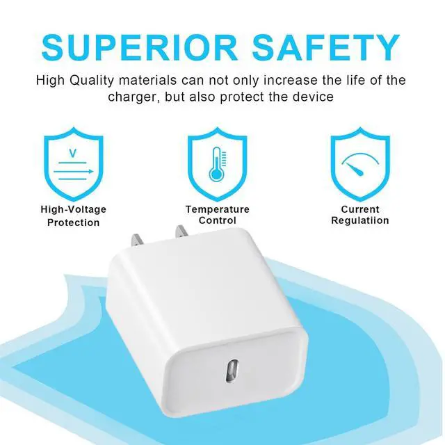 Alt view image 4 of 6 - i Phone Charger Fast Charging, 4 Pack 20W Type-C Fast Charger Block for i Phone 17/16/15/14/13/12/11 Pro Max/Xs Max/XR/X,USB-C Charge Brick Box