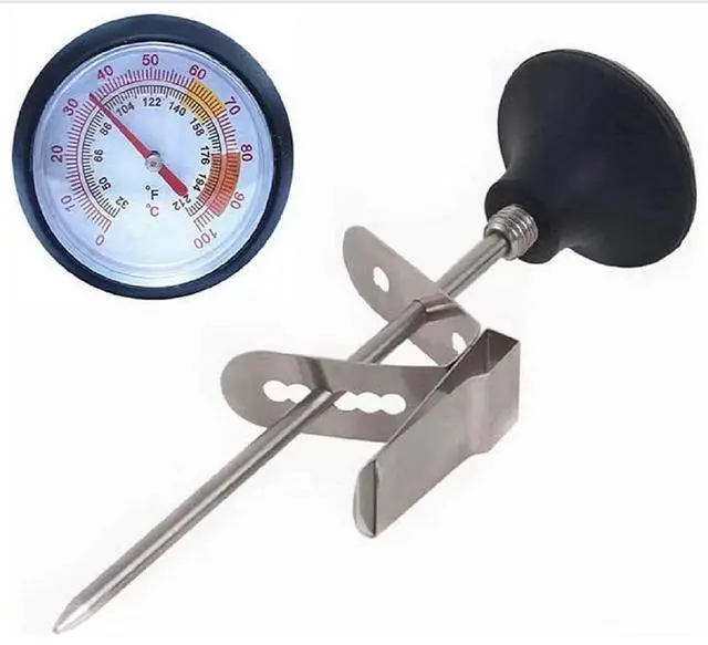 Main image of Milk Frothing Thermometer for Coffee Chocolate Cappuccino Frothy Milk Foam Stainless Steel Thermometer Latte Art Pen
