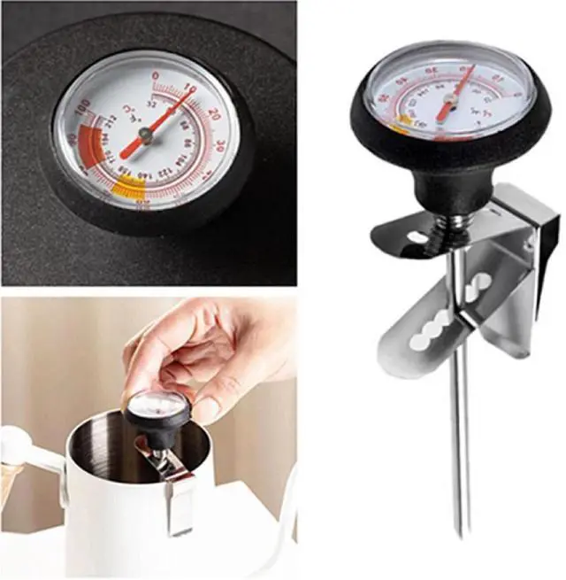 Alt view image 3 of 6 - Milk Frothing Thermometer for Coffee Chocolate Cappuccino Frothy Milk Foam Stainless Steel Thermometer Latte Art Pen