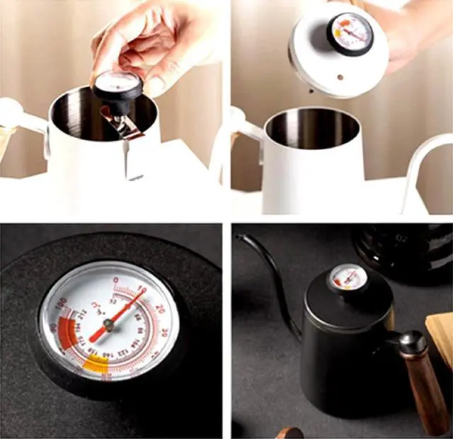 Alt view image 5 of 6 - Milk Frothing Thermometer for Coffee Chocolate Cappuccino Frothy Milk Foam Stainless Steel Thermometer Latte Art Pen