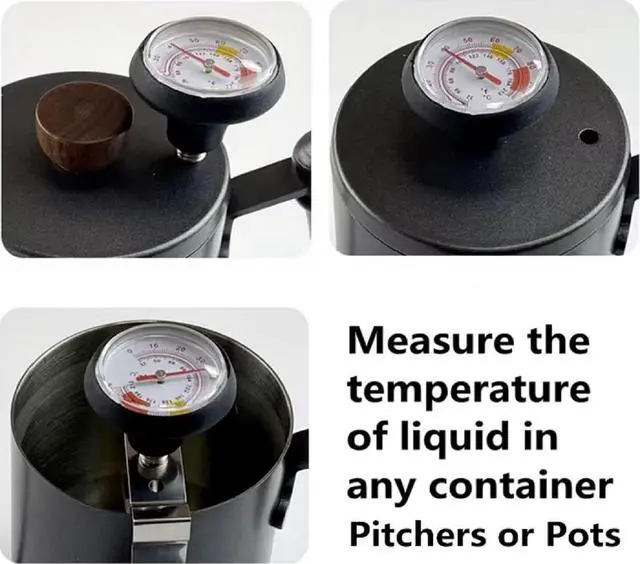 Alt view image 6 of 6 - Milk Frothing Thermometer for Coffee Chocolate Cappuccino Frothy Milk Foam Stainless Steel Thermometer Latte Art Pen