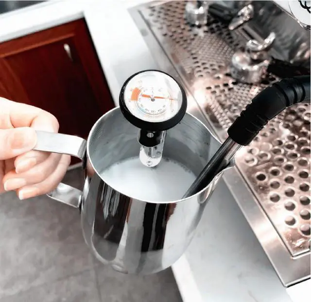 Alt view image 4 of 6 - Milk Frothing Thermometer for Coffee Chocolate Cappuccino Frothy Milk Foam Stainless Steel Thermometer Latte Art Pen
