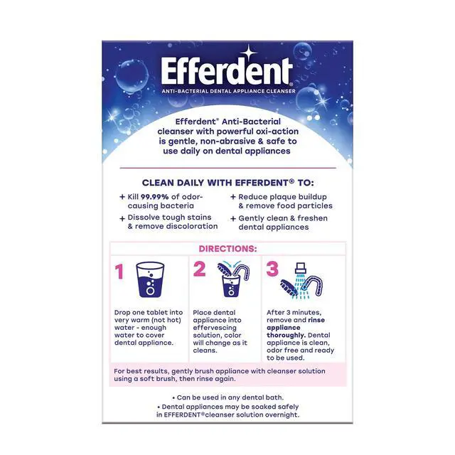 Alt view image 6 of 6 - Retainer Cleaning Tablets, Denture Cleanser Tablets for Dental Appliances, Complete Clean, 102 Tablets