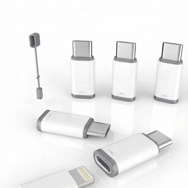 Main image of 5 Pack Lightning to USB C Adapter for iPhone 15/16/17 Pro, Fast Charging & Data Sync for iPhone 17/16 Accessories, USB C Charger Cable, Not for Audio/OTG