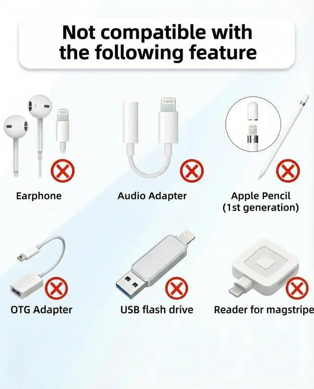 Alt view image 4 of 7 - 5 Pack Lightning to USB C Adapter for iPhone 15/16/17 Pro, Fast Charging & Data Sync for iPhone 17/16 Accessories, USB C Charger Cable, Not for Audio/OTG