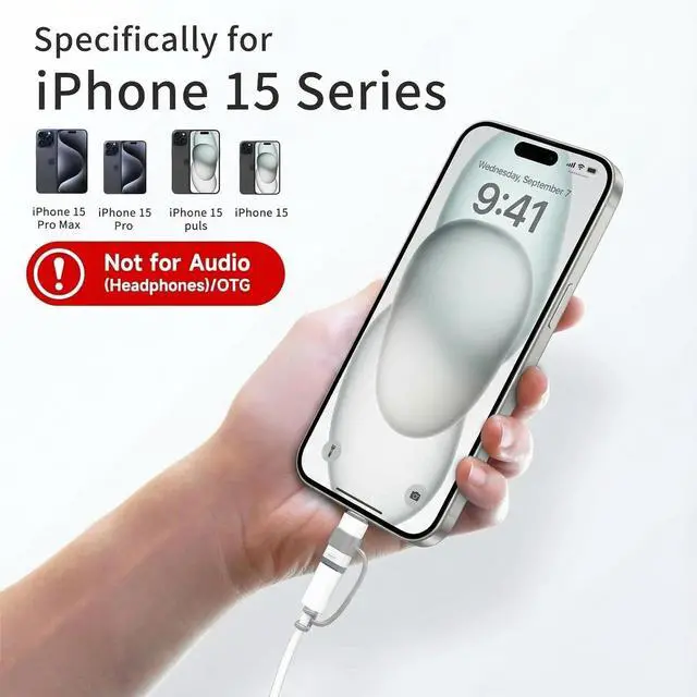 Alt view image 6 of 7 - 5 Pack Lightning to USB C Adapter for iPhone 15/16/17 Pro, Fast Charging & Data Sync for iPhone 17/16 Accessories, USB C Charger Cable, Not for Audio/OTG