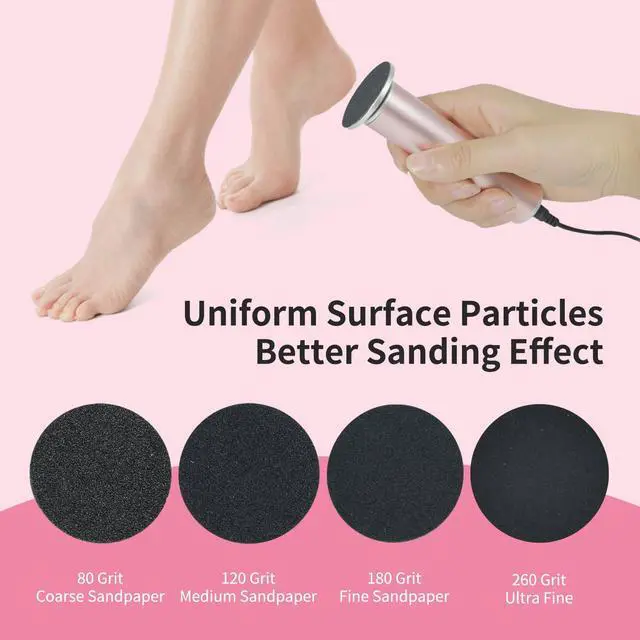 Alt view image 4 of 6 - 120pcs Replaceable Sandpaper for Electric Foot Callus Remover, Fine 180-Grit Electric Foot File Replacement Pads
