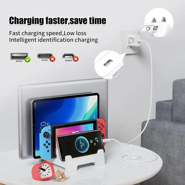 Alt view image 4 of 7 - USB Wall Charger, 5V 2A USB Charger Block Plug Cube Travel Power Adapter Fast Charging Block for iPhone 16 15 14 13 12 11 X XR XS, Galaxy, LG, Moto, Tablet, Kindle, Air, Mini, Android Phones(1Pack)
