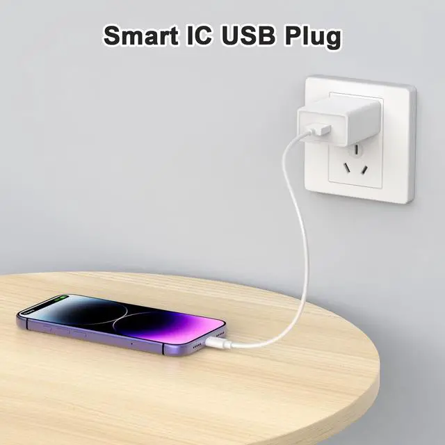 Alt view image 7 of 7 - USB Wall Charger Block Plug,2Pack 5V 2A AC Power Adapter UL Certified Fast Charging Cube Brick Home Travel Use for iPhone 11/12/13/14/15/16/17 Pro/Pro Max/Plus,XS/XR/X,Watch Series 8/7 Tablet,Kindle