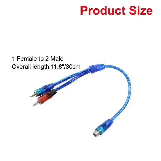 Alt view image 3 of 5 - 6 Pcs RCA Y Adapter Splitter Cable 1 Female to 2 Male, Car Audio Converter for Car Audio TV Home Theater Subwoofer