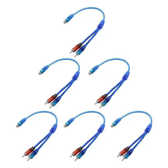 Alt view image 2 of 5 - 6 Pcs RCA Y Adapter Splitter Cable 1 Female to 2 Male, Car Audio Converter for Car Audio TV Home Theater Subwoofer