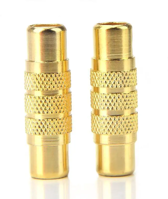 Alt view image 3 of 3 - RCA Coupler, RCA Female to Female Adapter Gold Plated A/V Joiner Gender Changer Video Audio Converter (2 Pack)