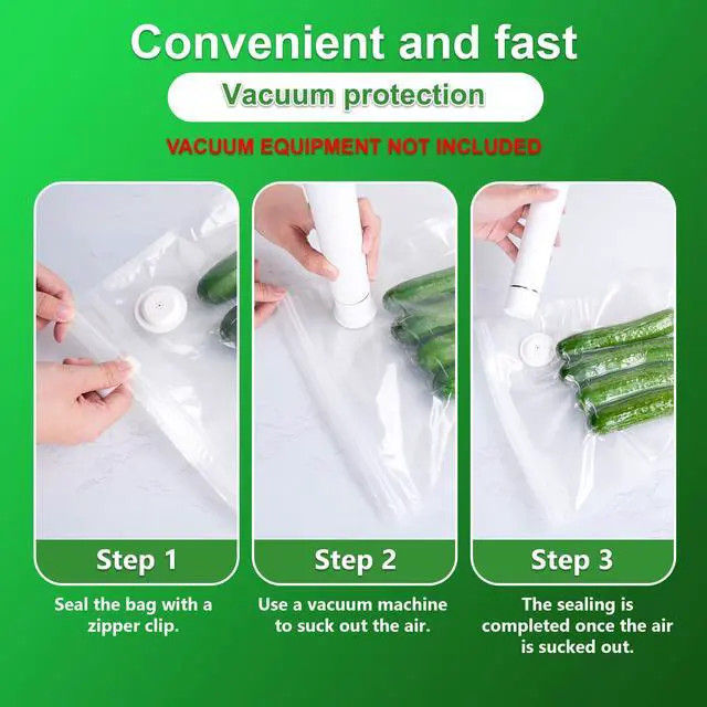 Alt view image 5 of 6 - Reusable Vacuum Sealer Bags - BPA-Free, Leakproof Food Storage Bags for Sous Vide, Freezer & Meal Prep | Compatible with Most Vacuum Sealers (8.5 * 8.5in Bags 12Pcs)