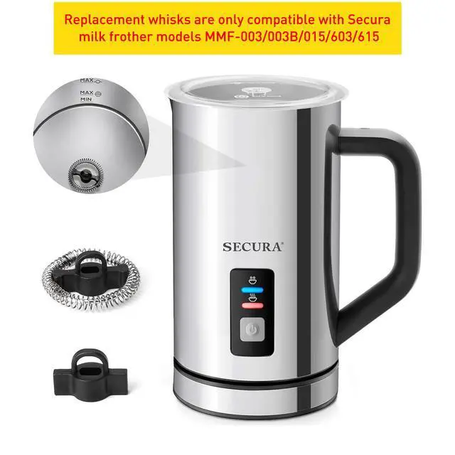 Alt view image 7 of 7 - Electric Milk Frother and Warmer Replacement Whisk Set Only for Models MMF-003/003B/ 015/603/615