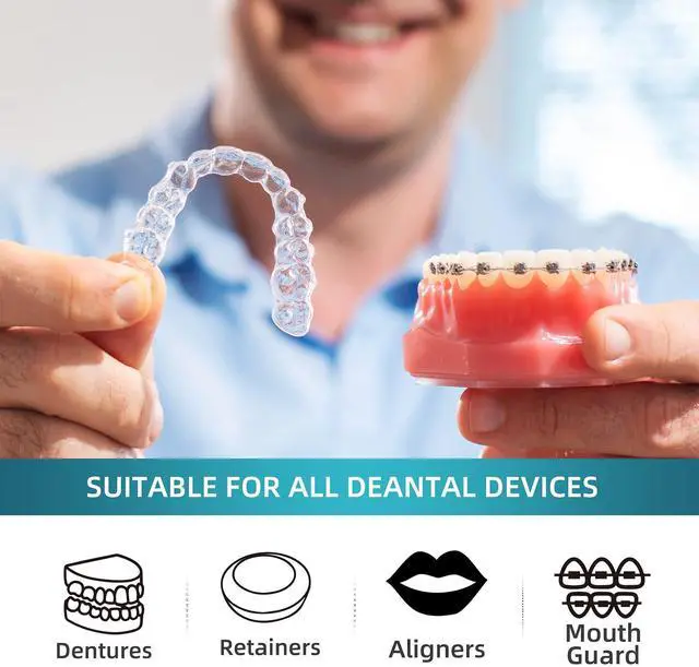 Alt view image 4 of 7 - Retainer Cleaner Tablets Invisalign Cleaner Denture Cleaning Tablets,Remove Stains Away,3 Month Nature Supply - Use for Invisible Clear Aligner,Partials Full Dentures,Night Guard,Mouthguard by Y-Kelin