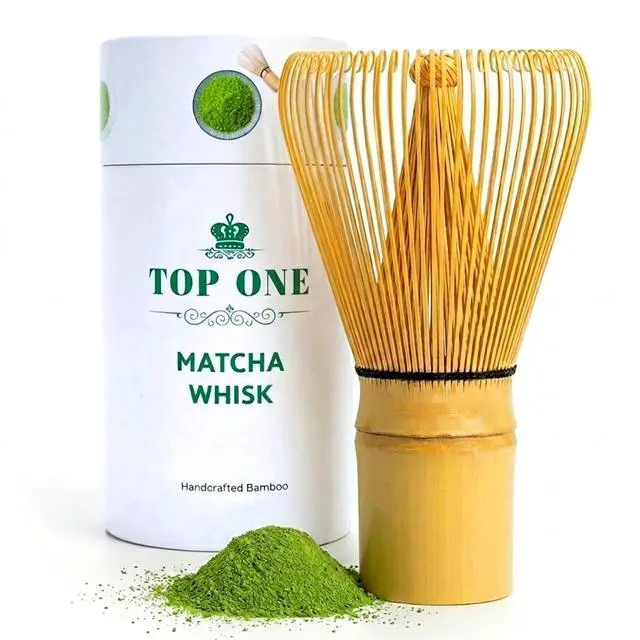 Main image of 100-Prong Bamboo Matcha Whisk (Chasen) - Traditional Green Tea Powder Stirrer & Mixer, Authentic Handcrafted Macha Wisk, Better Than Electric Frother for Matcha Latte, Kitchen Gift for Women