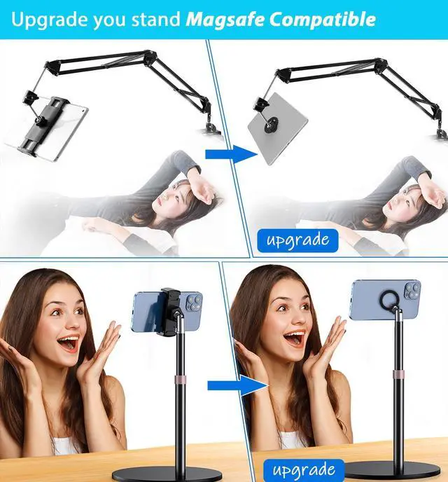 Alt view image 5 of 5 - Phone Magnetic Ball Mount Adapter Compatible with MagSafe, 360 Degree Rotate Mout Fit All 17mm/0.67inch Ball Joint Car Phone Holder, Compatible with All Phones