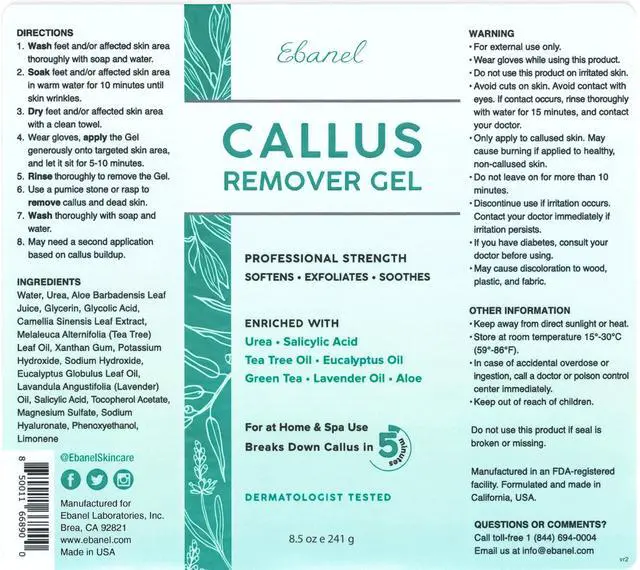 Alt view image 7 of 7 - Professional Callus Remover for Feet with 20% Urea, Epsom Salt, Salicylic Acid, Glycolic Acid, Heel Toe Foot Callus Remover Gel Peel Exfoliator Dead Skin Removal for Feet, Cracked Heel Repair