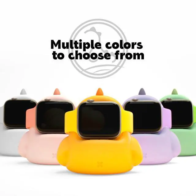 Alt view image 7 of 7 - Charger Stand Compatible with Apple Watch Series Ultra2/Ultra/10/9/8/SE2/7/6/SE/5/4/3/2/1 (49/46/45/44/42/41/40/38mm),Dinosaur iWatch Charging Dock,Supports Nightstand Mode,Purple