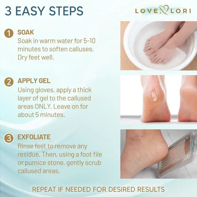 Alt view image 4 of 7 - Feet (Extra Strength) Foot Callus Remover Gel - Pedicure Tools for Feet Scrubber Foot Care Spa Essentials, 6oz